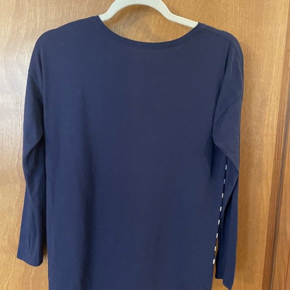 Girls Old Navy Striped Tunic Long Sleeve Shirt - Navy, White, Red Size XLarge 14 - Picture 2 of 4